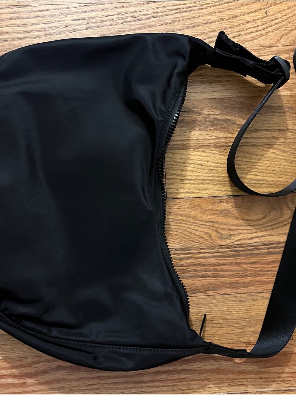 Quince Black Nylon  Bag with Adjustable Strap